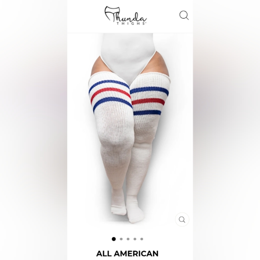 NWT/NIP All American Thunda Thighs Long Thigh High Socks